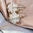 thumbnail image 6 of Grofry 1 Pair Women Hanging Earrings Shell Flower Shape Rhinestone Decor Linear Tassel Long Dangle Earrings Prom Party Bride Wedding Ear Jewelry, 6 of 7