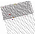 thumbnail image 1 of Tela de tul para velo de 1,09 yardas con pompones pequeños, 9,84 pulgadas de ancho, negro, para novia, tul de poliéster con forma de rombo, tul para velo tipo jaula, decoración para sombrero., 1 of 6