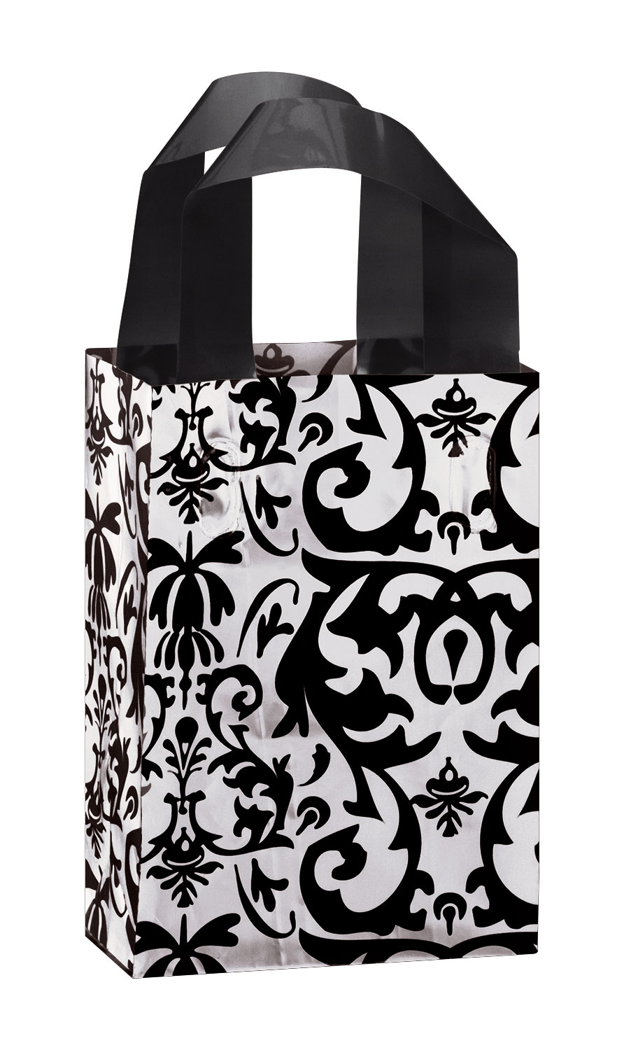 Details about  / Shopping Carry Out  Plastic Bags Damask Frosted Medium Size Case Of 100 Store