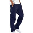 thumbnail image 1 of Pants For Men Solid Casual Multiple Pockets Outdoor Straight Type Fitness Long Pants, 1 of 4