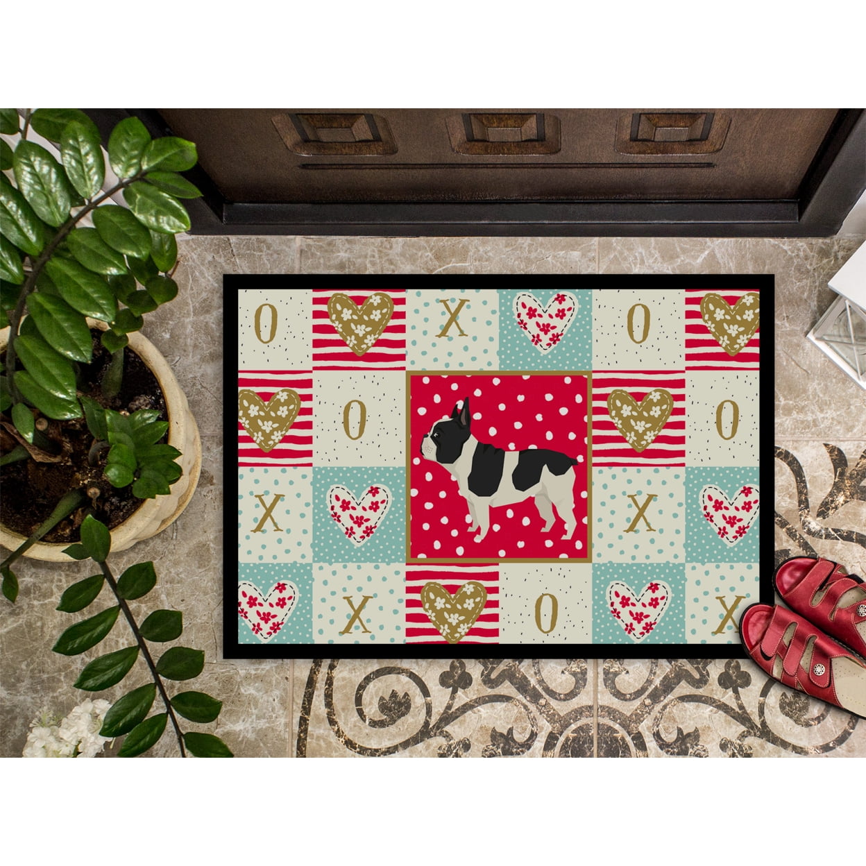 French Bulldog Love Door Mat