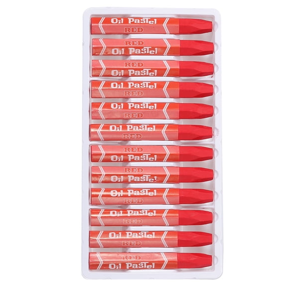 Red Oil Pastels, 24Pcs Soft Oil Crayons Vibrant and Creamy Pastels Stick Art Supplies for Art Painting Drawing Blending Graffiti for Artists Beginners