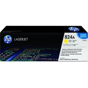 Angle View: HP 824A (CB382A) Toner Cartridge, Yellow