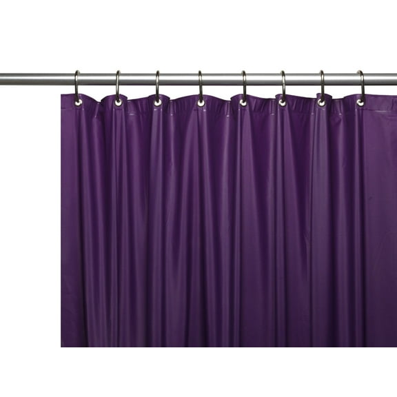 Hotel Collection Premium Heavy Duty Vinyl Shower Curtain Liner with Metal Grommets - Purple