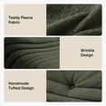 thumbnail image 4 of Raffle Pinker Giant Bean Bag Chair Lazy Floor Sofa, Memory Foam Fireside Sofa for Adults, for Living Room Bedroom Dorm Office, Green, 4 of 10