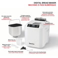 thumbnail image 4 of Starfrit Digital Bread Maker, 12 Programs, 2 Loaf Sizes 1.5 lb & 2 lb, Gluten Free Setting, Delay Timer, Non-Stick Pan, Nut Dispenser, 500W, 4 of 10