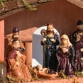 thumbnail image 6 of Christmas Nativity Figurine Set Jesus Manger Scene Holy Family Resin Statue Religious Christmas Stable Figures Set for Indoor Tabletop Decor, 6 of 7