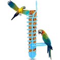thumbnail image 4 of Parrots Feeder Basket Plastic Food Fruit Feeding Perch Stand Holder for Pet Bird Supplies Fruit Vegetable Millet Container(Blue), 4 of 4