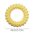 thumbnail image 2 of YaoZQ Durable TPR Dog Chew Toy Ring for Puppies and Medium Dogs, Spiky Teeth Cleaning Molar Circle, Interactive Fetch Training Toy for Boredom Relief, Yellow, 5.5 in, 2 of 4