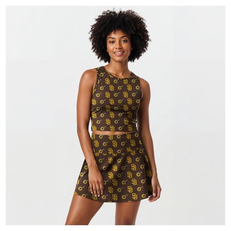 Women s-Concepts Sport Brown San Diego Padres Knit Tank Top & Skort Set