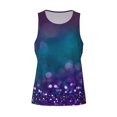 thumbnail image 4 of Easygdp Purple and Green Glitter Men's Tank Top, Sleeveless Muscle T Shirts, Breathable, Quick-Dry, Loose for Gym, Running, Fitness - 4X-Large, 4 of 9