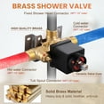 thumbnail image 3 of Single Handle 1-Spray Square Shower Faucet 1.8 GPM with Pressure Balance and Brass Valve Included, 3 of 6
