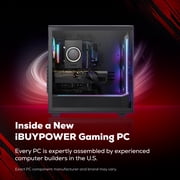 iBUYPOWER Slate Gaming PC Desktop Computer Intel Core Ultra 5 250KF Plus CPU, NVIDIA RTX 5060Ti 8GB GPU, 16GB DDR5 RGB 5200MHz RAM, 1TB NVMe SSD, Windows 11 Home, Gamer Keyboard and Mouse- SBI5N56T01