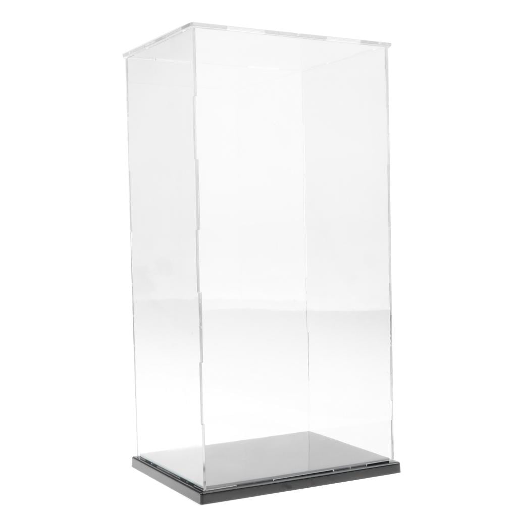 13x13x21cm Acrylic Model Display Case with Plastic Base Clear Show Box 