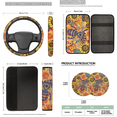 thumbnail image 6 of HUIACONG Floral Bee Psychedelic Automotive Interior Accessories, with Key Ring Car Cup Holder Coaster, Compatible with Trucks Cars, 6 of 7