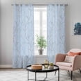 thumbnail image 6 of Kitchen Curtains 84 Inch Length 2 Panels, Blue Branches Grommets Window Treatment Curtain, Vintage Art Farmhouse Thermal Curtains Drapes for Living Room/Bathroom, 6 of 9