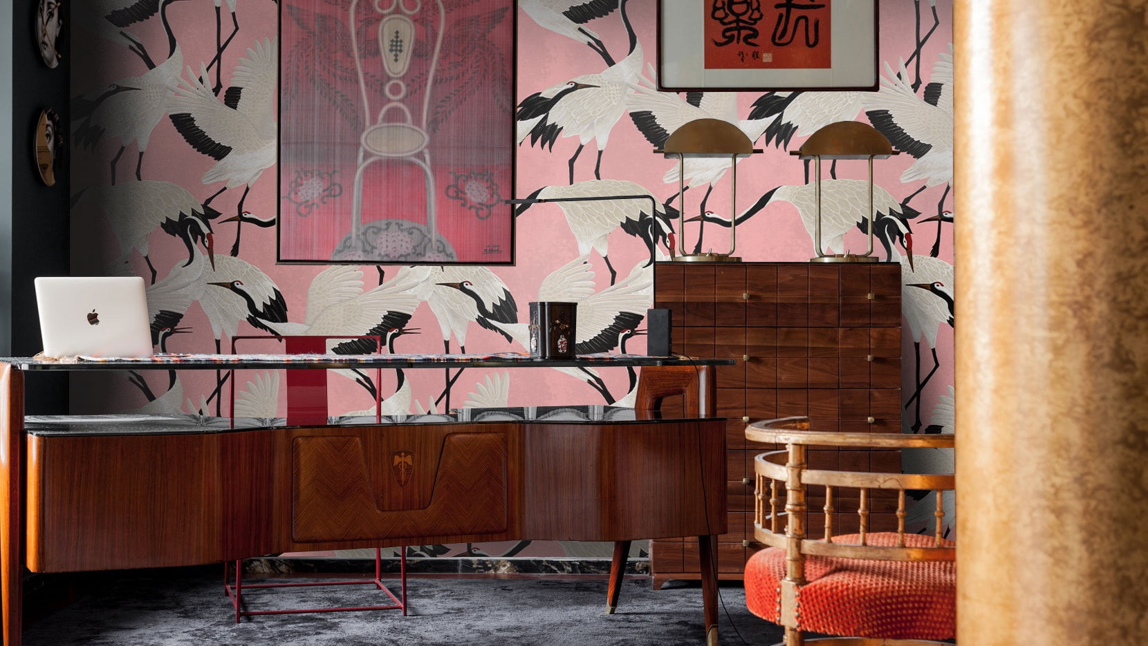 Pink Herons Wallpaper