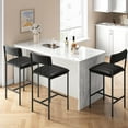 thumbnail image 2 of Dining Table Set for 4, 5 Piece Kitchen Table and Chairs for 4 with Upholstered Chairs, Rectangular Dining Room Table Set, Kitchen Table Set for Small Space, Apartment, Studio, 2 of 6
