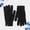 Black, variant on HJYCHN Winter Gloves for Women Full Finger Touchscreen Long Ribbed Texture Solid Color Design Thermal Gloves for Women White One Size