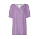 thumbnail image 4 of Fiudx Camisas para Mujer Camiseta de Manga Corta de Color Sólido con Botones y Cuello En V para Mujer Top Suelto, 4 of 6