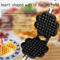 thumbnail image 4 of Waffle Pan,Irons Waffle Maker Shapes Heart Shape Household Kitchen Gas Non-Stick Waffle Machine Stove Top Waffle Pan Mould Mold Press Plate Baking Tool, 4 of 9