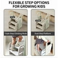 thumbnail image 5 of UNICOO® 2-in-1 Step & Stool | Storable Step Stool for Toddlers | Foldable Adjustable 2-3 Helper Steps for Kids with Anti-Slip & Space-Saving Design | Bathroom Sink, Potty, Toilet (Pastel Green), 5 of 8