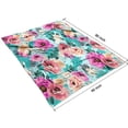 thumbnail image 3 of Pioneer Flower Floral Print Pattern Blanket,Comfortable Soft Lamb Wool Throw Blanket,All Season,Warm Lightweight Blankets for Sofa Bed Couch Living Room Chair,60"x80", 3 of 4