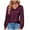 Red, variant on Women's Satin V Neck Shirts Elegant V Neck Pleated Long Sleeve Blouses Casual Loose Fit Solid Dressy Work Tops Women Athletic Shirt Short Pack Long Sleeve Women Running Summer Tops for Women Casual