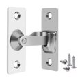 thumbnail image 2 of Door Hasp Latch Rustproof Corrosion Resistant Easy Assembly Mini Size 90-Degree Door Latch Sliding Door Lock Latch, 2 of 8