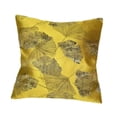 thumbnail image 2 of Ginkgo Hoja Patrón de almohada Capa de almohada de almohada 45cmx45cm decoración del hogar cuadrado fácil de usar decorativo para sala de estar Oro, 2 of 8