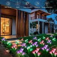thumbnail image 6 of Outdoor Solar Lights Garden Decorative, 4 Pcs Solar Garden Lights with 8 Bigger Lily Solar Flowers, Multicolor Changing LED Solar Garden Lights for Patio Lawn Garden Yard Decoration, 6 of 8
