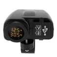thumbnail image 1 of Cargador de motocicleta, voltímetro USB doble para motocicleta, cargador de voltímetro USB doble, toma de cargador USB, rendimiento finamente ajustado, 1 of 9