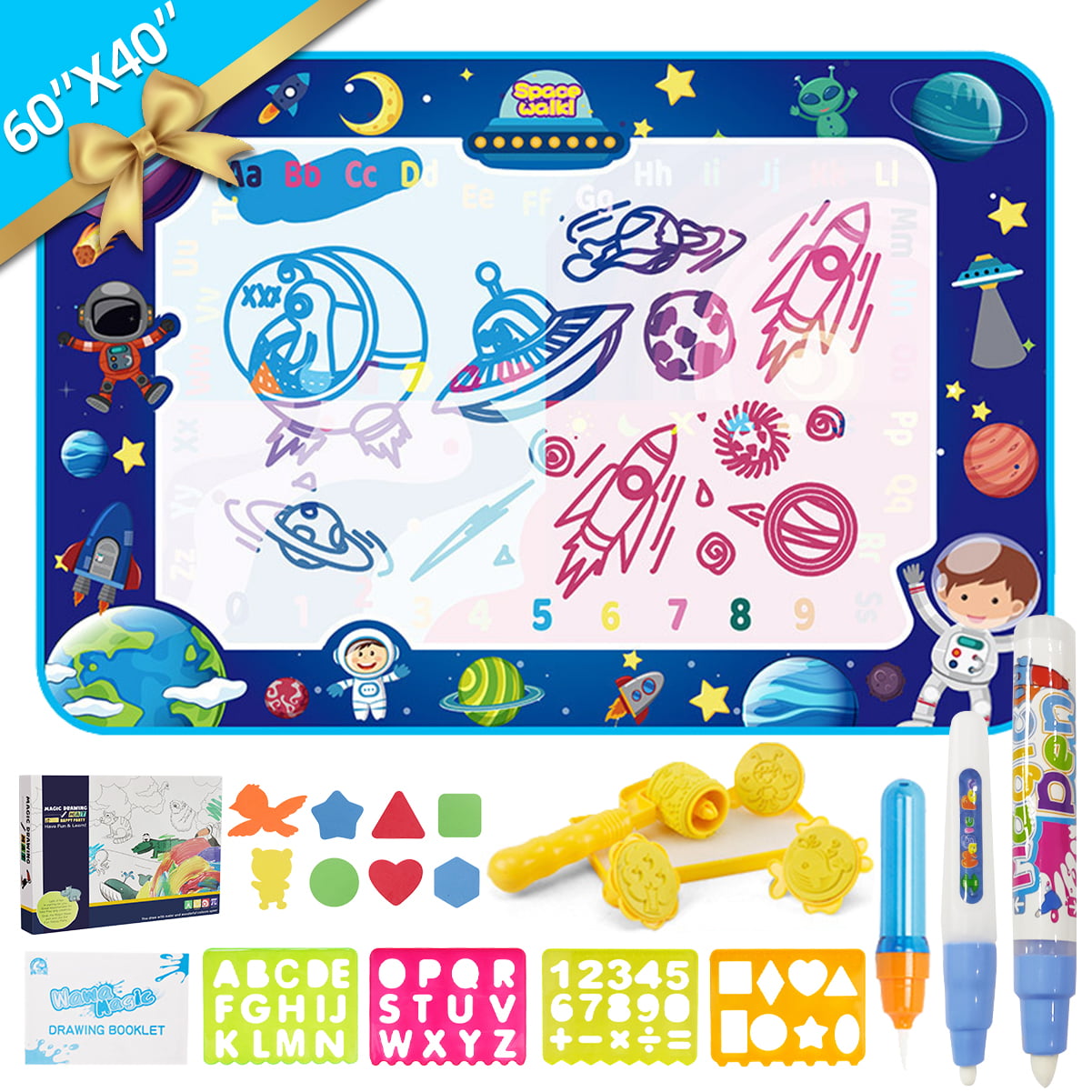Kids Toy Magic Water Painting Mat Writing Drawing Doodle Board Pad Pen Gift Safe 