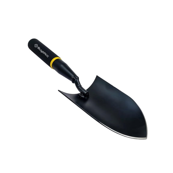 Buyohlic Gardening Hand Trowel – Heavy Duty Carbon Steel with Rubberized Grip, Ideal for Soil Digging, Planting & Transplanting
