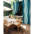 thumbnail image 5 of nqOlkjepod Outdoor Curtains for Patio Waterproof, Teal Ombre Outdoor Privacy Panels Grommet, Abstract Art Moire Ocean Waves Blackout Outside Curtains for Porch/Cabana/Pergola/Gazebo 54"x84", 1 Panel, 5 of 8
