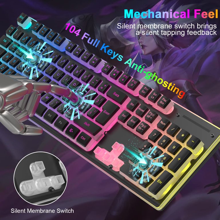 極上優良品セット｜USB-C｜ MAGIC KEYBOARD + MOUSE HXSJ L96 Wireless Keyboard & Mouse Combo, 3000mAh, 4800DPI