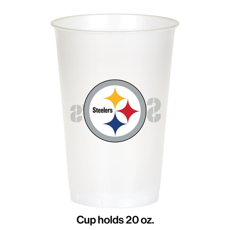 Pittsburgh Steelers Plastic Cups, 24 Count for 24 Guests 