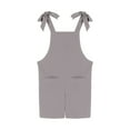 thumbnail image 5 of Cethrio Girls Short Overalls, Solid Color Sleeveless Pocket Casual Suspender Pants Gray Size 13 T, 5 of 7