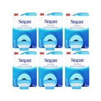Nexcare Strong Hold Pain-Free Removal Tape for Sensetive Skin , Up to 48 hour hold, Hypoallergenic - 1 In x 4 Yds, 1 Roll - 6 Pack