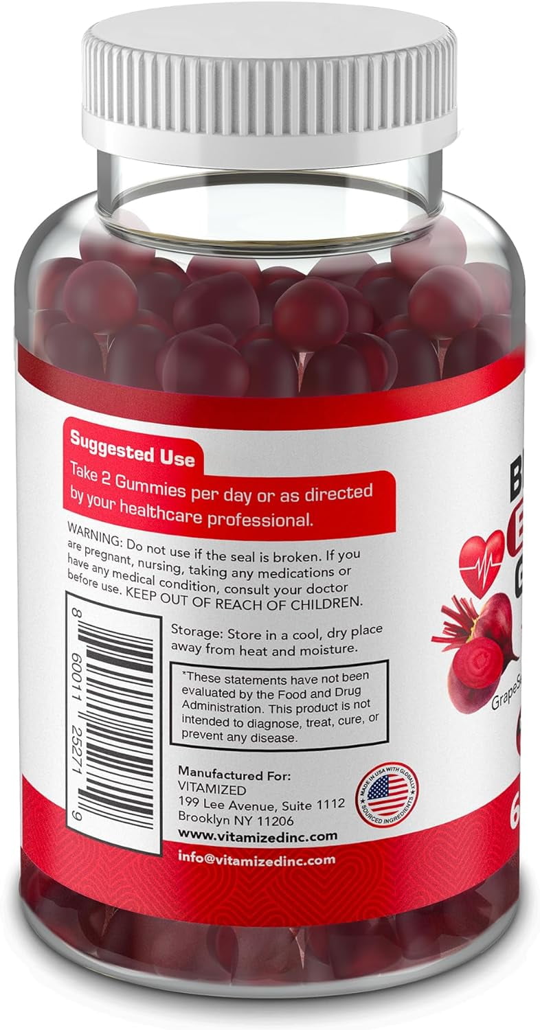 Vitamized Extreme Beetroot Formula & COQ10 100mg for Healthy Circulation Energy, 60 Pc.