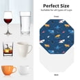 thumbnail image 7 of Bingfone Vintage Colorful Ocean Shark Leather Drinks Coasters with Set of 6,Suitable for Home Kitchen,Coffee Cup Coasters Home Gift, 7 of 7