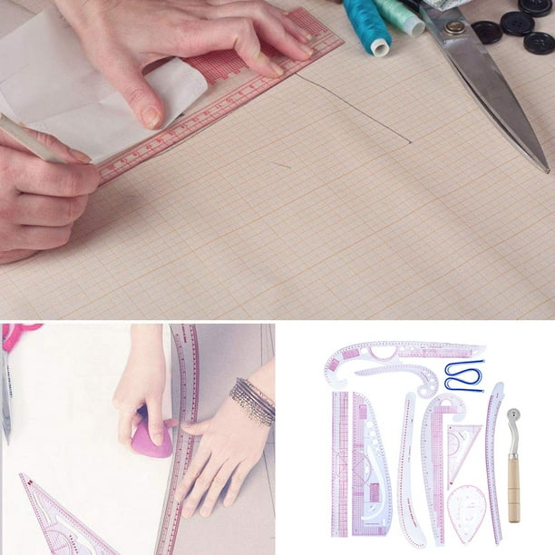 DIY Sewing Ruler Set Tailor French Curve Models Classification Ruler Cutting Rule Set Clothing