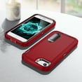 thumbnail image 5 of Feishell Case for iPhone 7/8/SE 2020/SE 2022 4.7 inch,Heavy Duty 3 Layer Military Protection with Hidden Kickstand Shock Resistant Armor Hybrid Bumper Rugged Rubber Phone Cover,Red+Black, 5 of 7