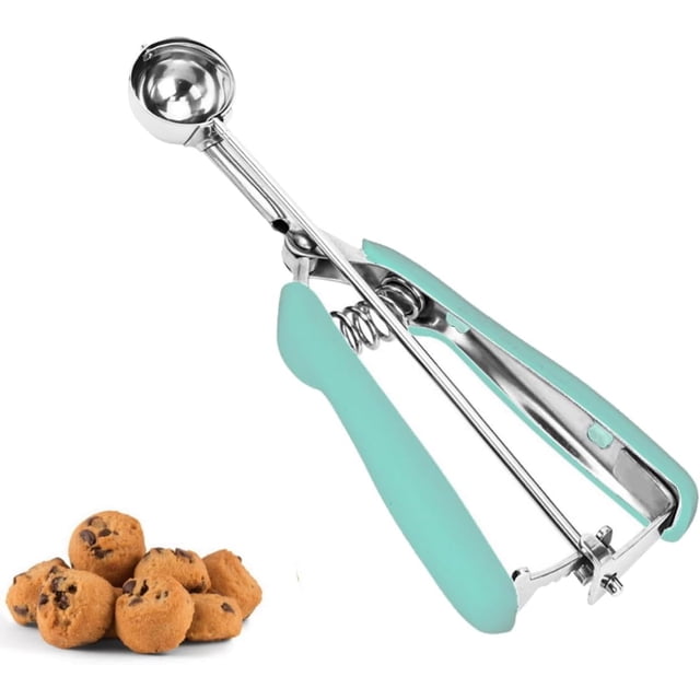 Cuillère à Biscuits pour la Cuisson Cuillère à Crème Glacée C.p./ml/.oz / Mini Cuillère à Pâte à Biscuits en Acier Inoxydable avec Poignée ()