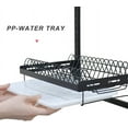 thumbnail image 6 of Junyuan Hanging Dish Drying Rack Wall Mount, 3 Tier Kitchen Plate Organizer Storage Shelf with Drain Tray, Stainless Steel Black, 6 of 6