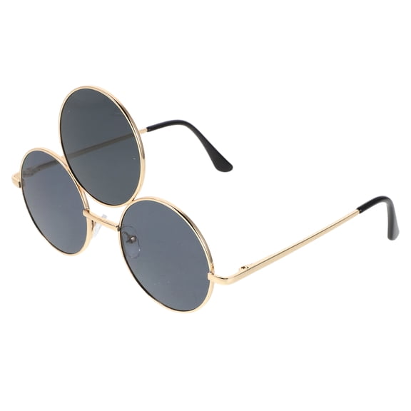 Milisten Vintage Round Black Sunglasses Funky Metal Frame Novelty Glasses for Adults