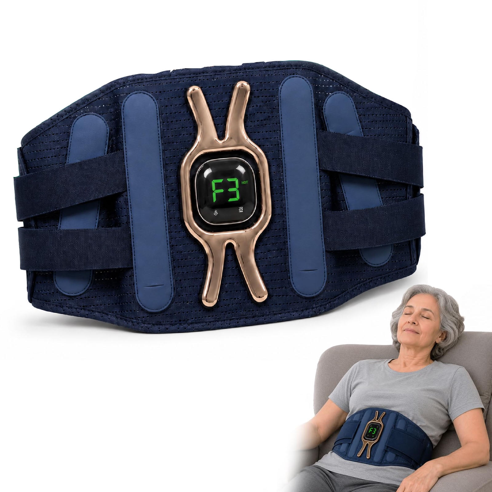 Rejuvacare Triple Method Back Massager - 15-Minute Home Relaxation and Comfort Device | Muscle Tension and Stress Relief