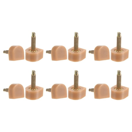 

6 Pairs TPU High Heel Tips Shoes Replacement Tap Caps 3mm Pin 11x10mm U-Shape Heel Repair Caps Beige