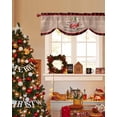 thumbnail image 4 of Christmas Tie Up Valances Curtain, Christmas Truck Snowman Dog Present Wood Grain Adjustable Rod Pocket Short Window Treatment Tie Up Curtains Valances for Kitchen Living Room Bathroom 60x18 Inches, 4 of 9