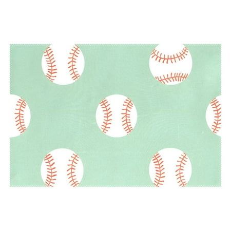 

Ryvnso 1 Piece Placemats Baseballs-z1 Dining Mats Heat-Resistant Non-Slip Washable Table Mat
